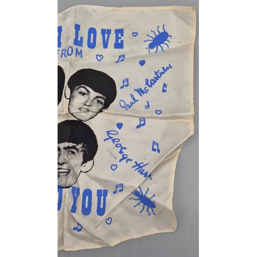 93 - Vintage The Beatles printed handkerchief.