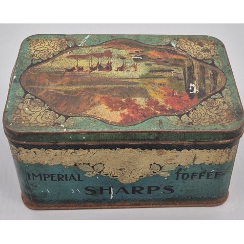 92 - Vintage Sharp's Imperial Toffee tin containing a large collection of British coinage. One Pennies, C... 