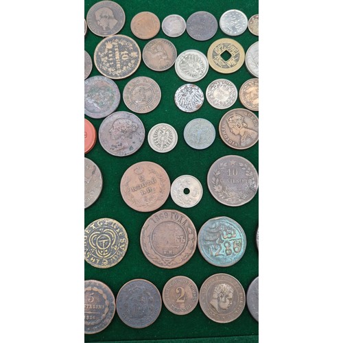 77 - A Collection of antique coinage; 1813 Birmingham three Pence-One Pound Note payable at the workhouse... 