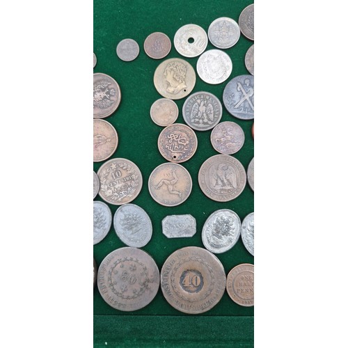 77 - A Collection of antique coinage; 1813 Birmingham three Pence-One Pound Note payable at the workhouse... 