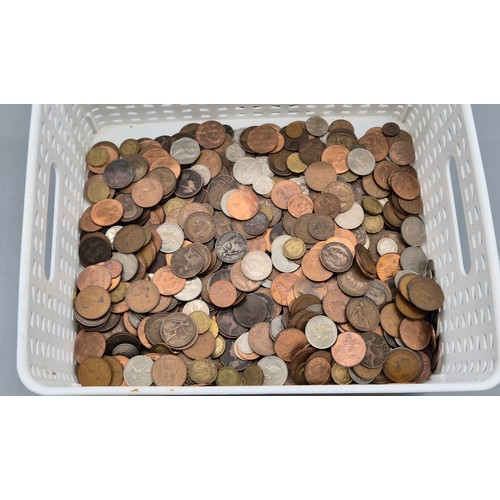 57 - A Large quantity of British coins; George V, Victorian and Queen Elizabeth II Coinage.