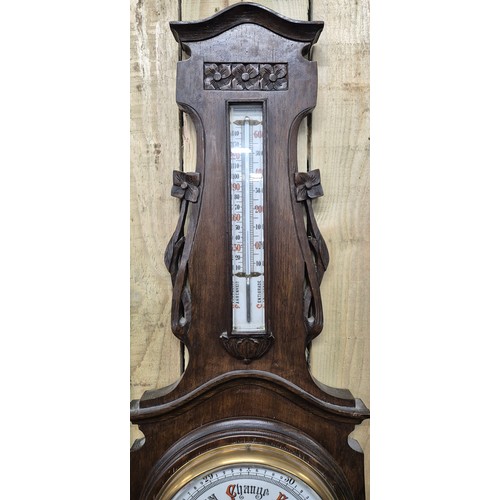 378 - Large Antique Andrew H. Baird Edinburgh barometer [90cm length]