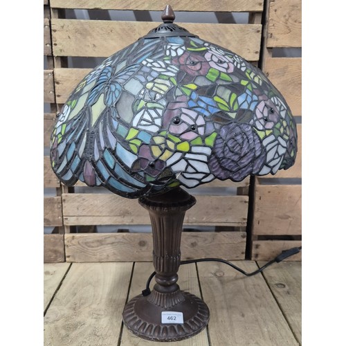 462 - Large Tiffany shaded Bronzed based Lamp [55cm in height]