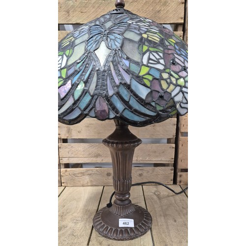 462 - Large Tiffany shaded Bronzed based Lamp [55cm in height]