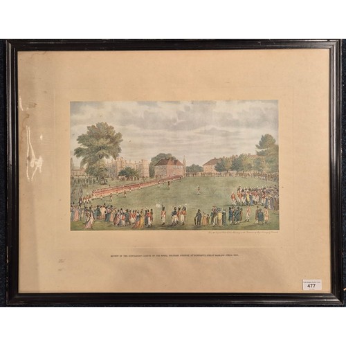 477 - Antique coloured print titled 