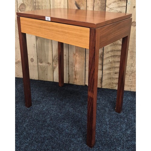 478 - Mid century Teak Remploy one drawer desk [71.5x60x40.5cm]