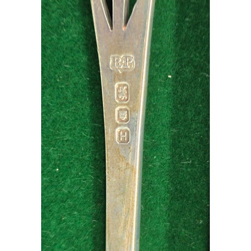 1 - Boxed Birmingham silver Christening fork and spoon set 