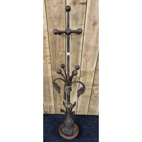 441 - A Large Victorian cast iron roof finial. [120cm high]