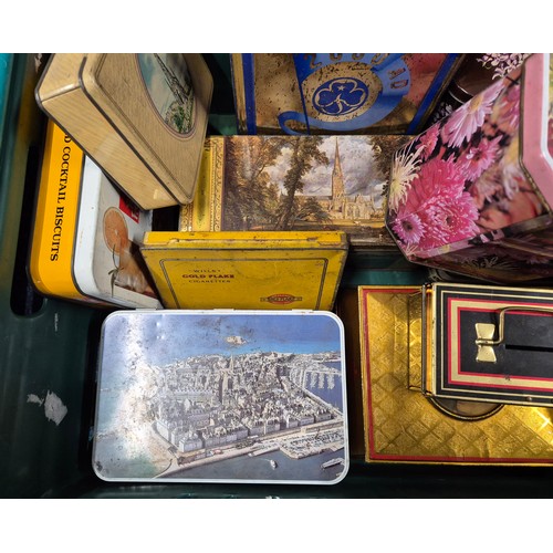 449 - A Large collection of vintage advertising tins; Bairns short hand biscuit tin, Loch Carron Near Kyle... 