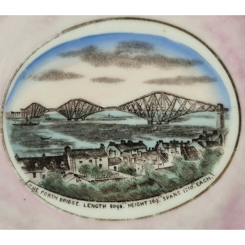 448 - A collection of Forth Bridge Fife Scotland items German porcelain 