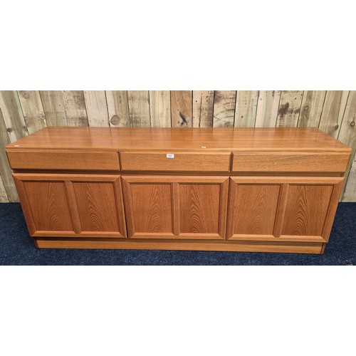 513 - Mid Century Mcintosh Kirkcaldy Three Sideboard with three fitted cupboards [69x181x48cm]