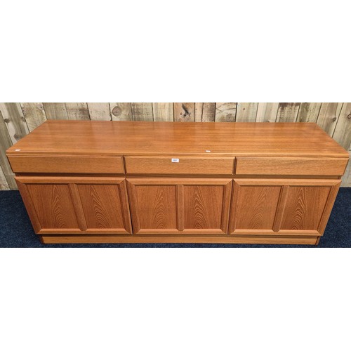 513 - Mid Century Mcintosh Kirkcaldy Three Sideboard with three fitted cupboards [69x181x48cm]