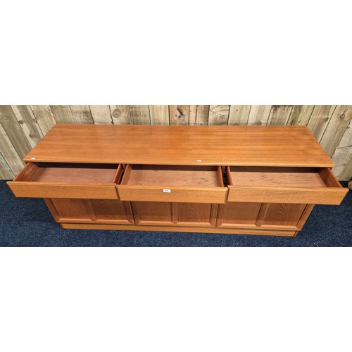 513 - Mid Century Mcintosh Kirkcaldy Three Sideboard with three fitted cupboards [69x181x48cm]