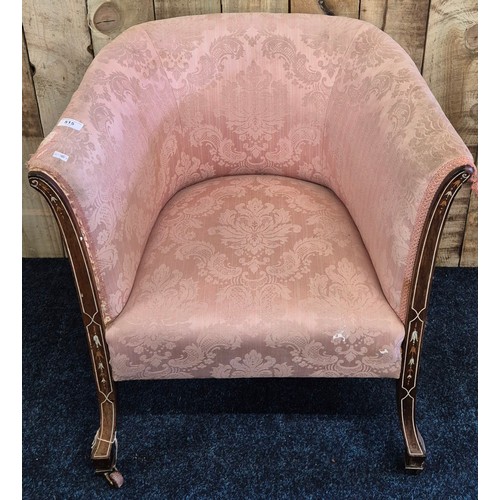 515 - 19th century boudoir tub chair.