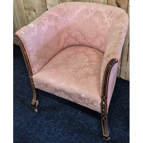 515 - 19th century boudoir tub chair.