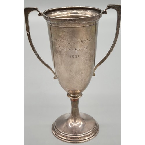 90A - Birmingham silver two handle cup presented to the 