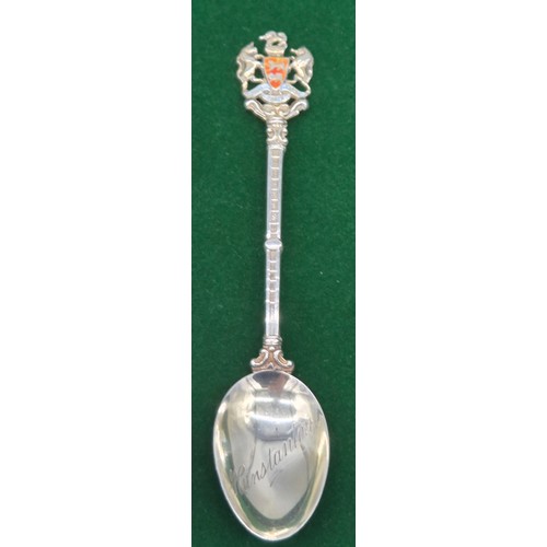 85A - Three silver tea spoons; Victorian Edinburgh silver Kings pattern tea spoon produced by James Wright... 