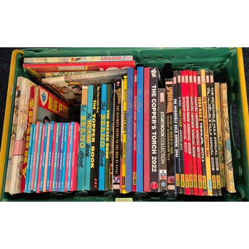 223A - A Crate of vintage and modern annuals; The Beano, Sparky, Thomas the Tank engine book set, Rupert th... 