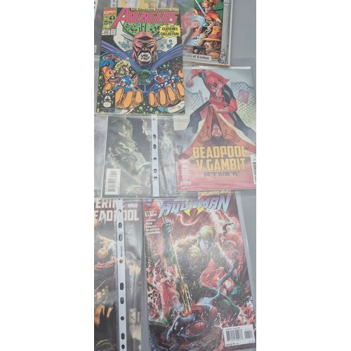 225A - A Basket containing a quantity of mixed Marvel and DC Comics; Aquaman, Deadpool V Gambit, Spiderman,... 