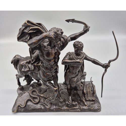 100A - After Francois Rude [French, 1784-1855]
Heavy 19th century Bronze figure group of the education of A... 