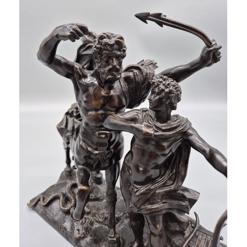 100A - After Francois Rude [French, 1784-1855]
Heavy 19th century Bronze figure group of the education of A... 