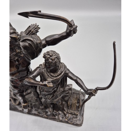 100A - After Francois Rude [French, 1784-1855]
Heavy 19th century Bronze figure group of the education of A... 