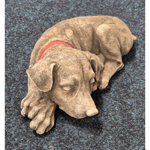 544 - Concrete garden dog sculpture.