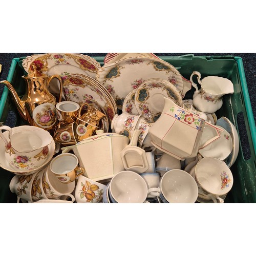 553 - Two Crates of collectables tea and dinner sets; The Royal Worcester Group 