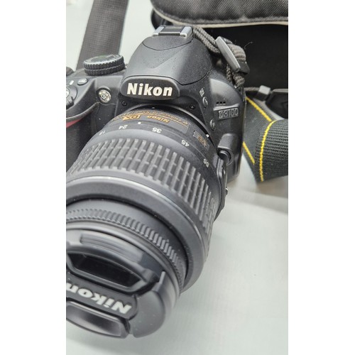 260 - Nikon model 3100 digital camera with spare lenses & bag; Vivatar & Olympus lenses