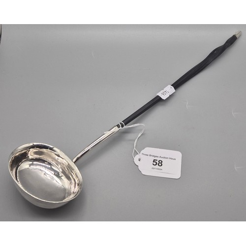 58 - Georgian Edinburgh Silver and whalebone handle ladle. Dated 1821. Produced By Robert Key. [33.5cm le... 