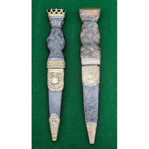 13 - Two antique Scottish Sgian Dubh's