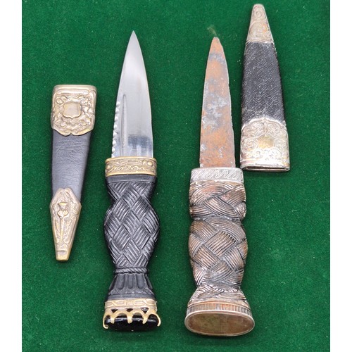 13 - Two antique Scottish Sgian Dubh's