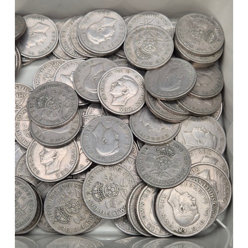 59 - A Collection of British Two Shilling coins; George VI & Elizabeth II.