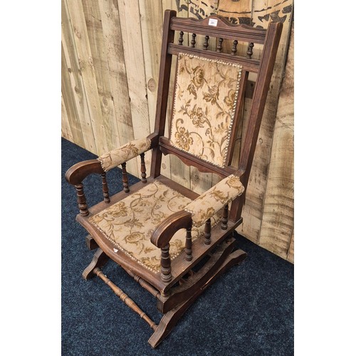 201 - Antique American Rocking arm chair