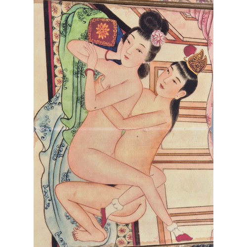 156 - Japanese printed erotic fold out picture book.