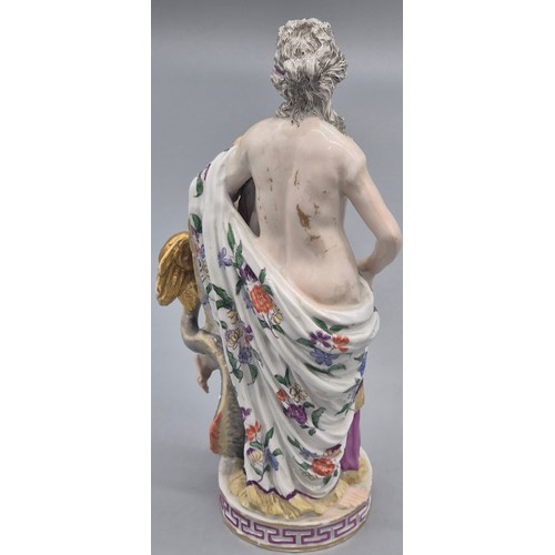 160 - Late 18th century Berlin porcelain figural group of Venus and Cupid. Marking to underside. [20.5cm h... 