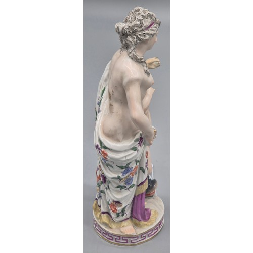 160 - Late 18th century Berlin porcelain figural group of Venus and Cupid. Marking to underside. [20.5cm h... 