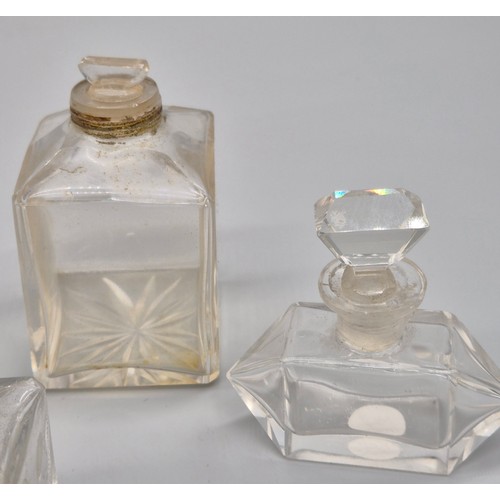 41 - A Selection of antique and vintage perfume/ scent bottles; Cut crystal and glass.