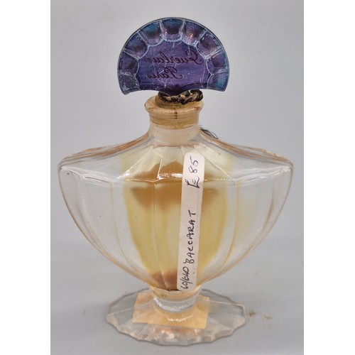 56 - A Collection of vintage perfume bottles; Baccarat Guerlain Paris scent bottle, Bourjois Blue scent b... 