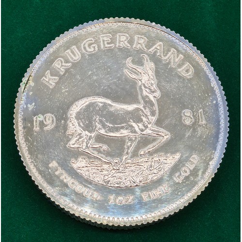 163 - Large Shop Display Krugerrand coin. Made by Sandhill [Bullion] Ltd. [13cm diameter]