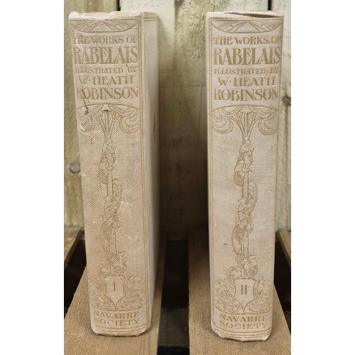 255 - Two Volumes Rabelais, Francis The Works of Mr. Francis Rabelais...Illustrated by W. Heath Robinson. ... 