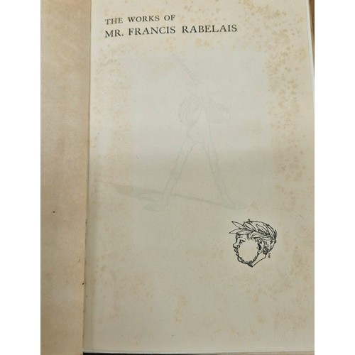 255 - Two Volumes Rabelais, Francis The Works of Mr. Francis Rabelais...Illustrated by W. Heath Robinson. ... 