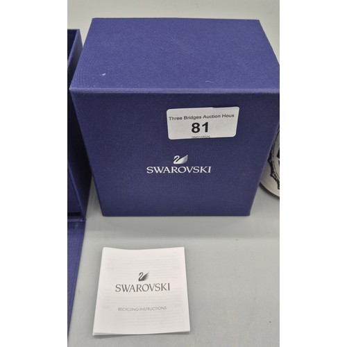 81 - Boxed ladies Swarovski crystal watch.