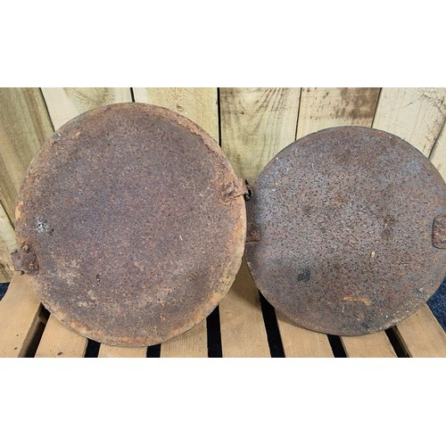 359 - Two antique cast Iron skillets.