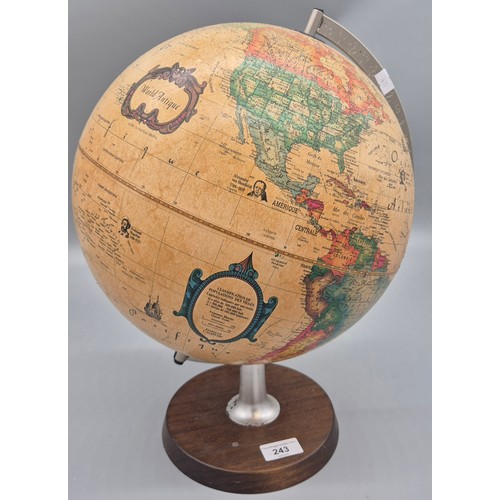 243 - Danish table top globe. [42cm high]