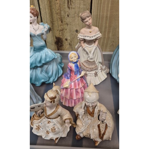 392 - A Collection of Porcelain Figures; Royal Doulton Lady Charmian HN1948, Biddy HN1513, Daffy Down Dill... 