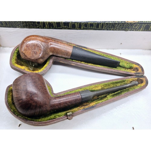 207 - Five various smoking pipes; Sherlock Holmes antique collection, ROPP, Rattray Perth, Orlik and Big P... 