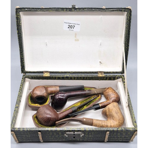 207 - Five various smoking pipes; Sherlock Holmes antique collection, ROPP, Rattray Perth, Orlik and Big P... 