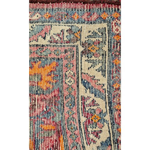 401 - Persian hand knotted Red ground Rug [185x101cm]