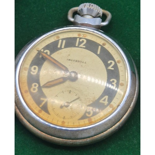 14 - Vintage military style gent's wristwatch. Swiss Emperor 17 jewels Incabloc wristwatch and two pocket... 